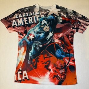 Marvel Captain America Graphic Tee Men’s XL | Comic Print Superhero Shirt
